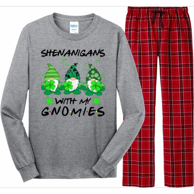 Shenanigans With My Gnomies Shamrock St Patricks Day Long Sleeve Pajama Set