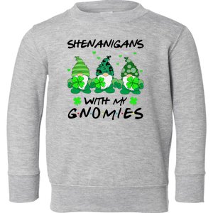 Shenanigans With My Gnomies Shamrock St Patricks Day Toddler Sweatshirt