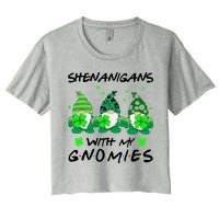 Shenanigans With My Gnomies Shamrock St Patricks Day Crop Top