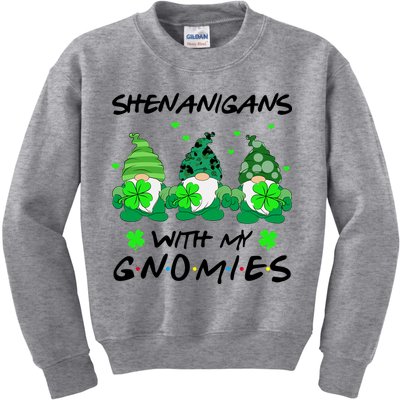 Shenanigans With My Gnomies Shamrock St Patricks Day Kids Sweatshirt