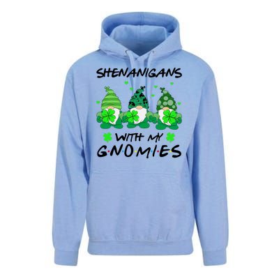 Shenanigans With My Gnomies Shamrock St Patricks Day Unisex Surf Hoodie