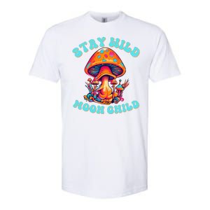 Stay Wild Moon Child Colorful TieDye Psychedelic Pop Culture LSD Magic Mushrooms Softstyle CVC T-Shirt