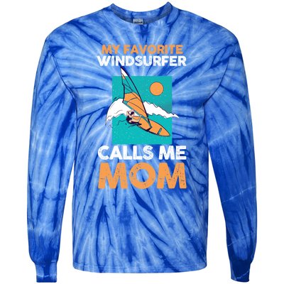 Surfing Windsurfing Mom Mother Windsurfer Cool Gift Tie-Dye Long Sleeve Shirt