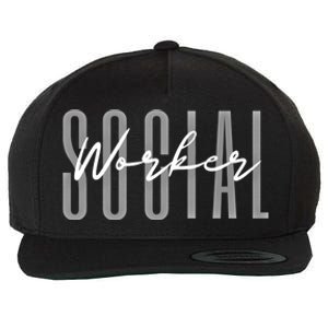 Social Worker Msw Gift Wool Snapback Cap