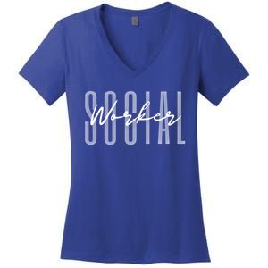 Social Worker Msw Gift Women's V-Neck T-Shirt