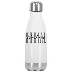 Social Worker Msw Gift Stainless Steel Insulated Water Bottle