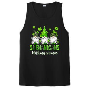 Shenanigans With My Gnomies St Patrick's Day Gnome Shamrock PosiCharge Competitor Tank