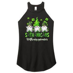 Shenanigans With My Gnomies St Patrick's Day Gnome Shamrock Women's Perfect Tri Rocker Tank