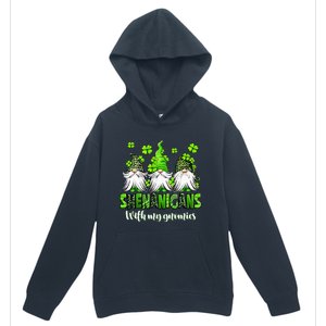 Shenanigans With My Gnomies St Patrick's Day Gnome Shamrock Urban Pullover Hoodie