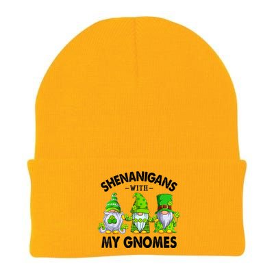 Shenanigans With My Gnomes Funny St Patrick's Day Crew Knit Cap Winter Beanie