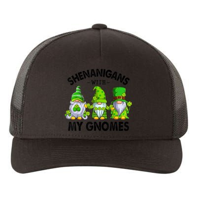 Shenanigans With My Gnomes Funny St Patrick's Day Crew Yupoong Adult 5-Panel Trucker Hat