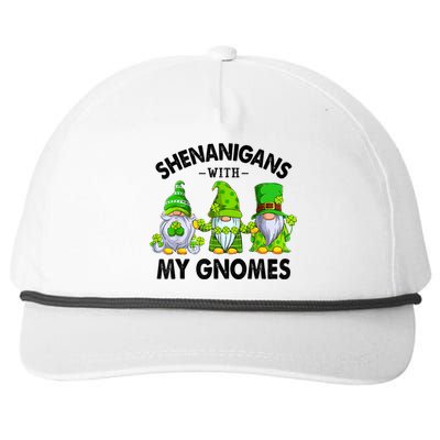 Shenanigans With My Gnomes Funny St Patrick's Day Crew Snapback Five-Panel Rope Hat