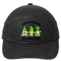 Shenanigans With My Gnomes Funny St Patrick's Day Crew 7-Panel Snapback Hat