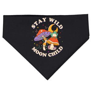 Stay Wild Moon Child Hippie Mushroom Nature Peace USA-Made Doggie Bandana