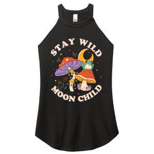 Stay Wild Moon Child Hippie Mushroom Nature Peace Women's Perfect Tri Rocker Tank