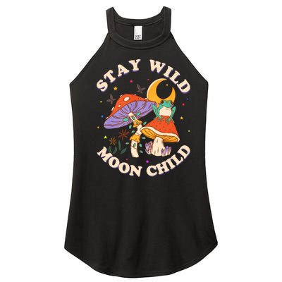 Stay Wild Moon Child Hippie Mushroom Nature Peace Women's Perfect Tri Rocker Tank