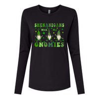 Shenanigans With My Gnomies Womens Cotton Relaxed Long Sleeve T-Shirt