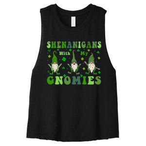 Shenanigans With My Gnomies Women's Racerback Cropped Tank