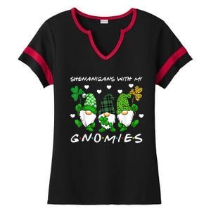 Shenanigans With My Gnomies St Patrick's Day Gnome Shamrock Ladies Halftime Notch Neck Tee