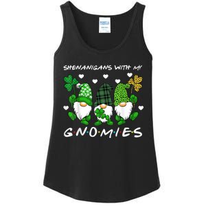 Shenanigans With My Gnomies St Patrick's Day Gnome Shamrock Ladies Essential Tank