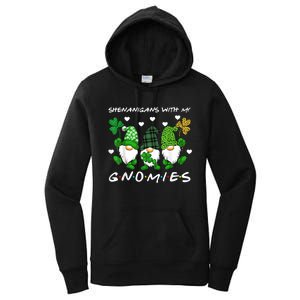 Shenanigans With My Gnomies St Patrick's Day Gnome Shamrock Women's Pullover Hoodie