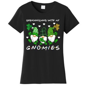 Shenanigans With My Gnomies St Patrick's Day Gnome Shamrock Women's T-Shirt