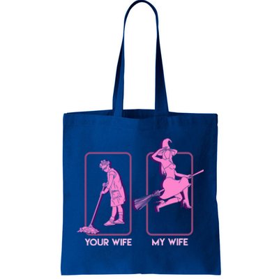 Sexy Witch My Wife Your Wife Halloween Husband Gift Tote Bag