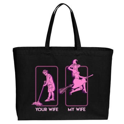 Sexy Witch My Wife Your Wife Halloween Husband Gift Cotton Canvas Jumbo Tote