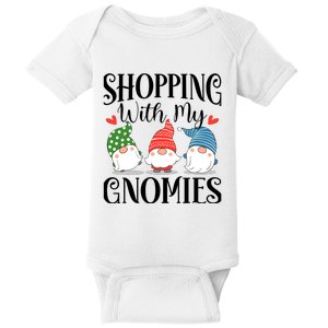 Shopping With My Gnomies Christmas Family Hanging Out Baby Bodysuit