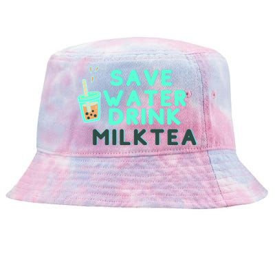 Save Water Milktea Milk Tea Lover Gift Tie-Dyed Bucket Hat