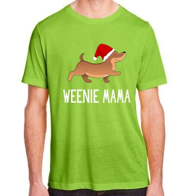 Santa Weenie Mama Dog Christmas Dachshund Cute Gift Adult ChromaSoft Performance T-Shirt