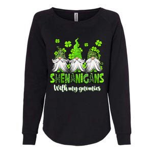 Shenanigans With My Gnomies St PatrickS Day Gnome Shamrock Womens California Wash Sweatshirt