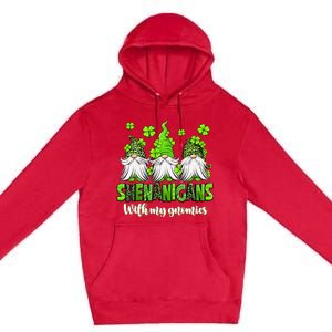 Shenanigans With My Gnomies St PatrickS Day Gnome Shamrock Premium Pullover Hoodie