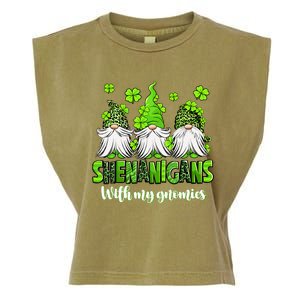 Shenanigans With My Gnomies St PatrickS Day Gnome Shamrock Garment-Dyed Women's Muscle Tee