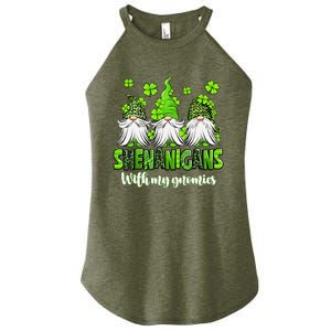 Shenanigans With My Gnomies St PatrickS Day Gnome Shamrock Women's Perfect Tri Rocker Tank