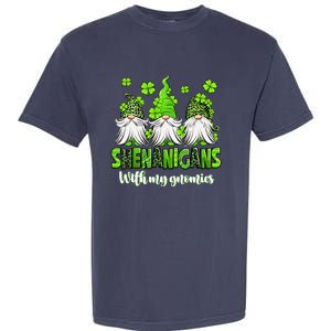 Shenanigans With My Gnomies St PatrickS Day Gnome Shamrock Garment-Dyed Heavyweight T-Shirt