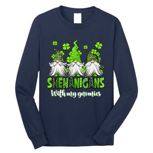 Shenanigans With My Gnomies St PatrickS Day Gnome Shamrock Long Sleeve Shirt