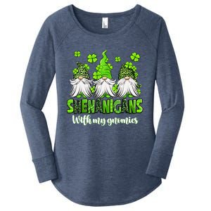 Shenanigans With My Gnomies St PatrickS Day Gnome Shamrock Women's Perfect Tri Tunic Long Sleeve Shirt