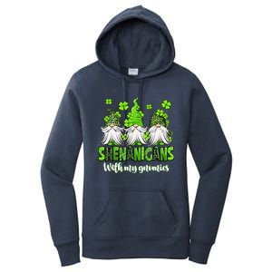 Shenanigans With My Gnomies St PatrickS Day Gnome Shamrock Women's Pullover Hoodie