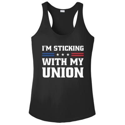 Sticking With My Union Strong For Pro Labor Union Workers Ladies PosiCharge Competitor Racerback Tank