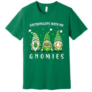 Shenanigans With My Gnomies St Patricks Day Gnome Premium T-Shirt