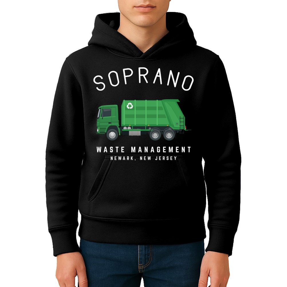 Soprano Waste Management Newark New Jersey Kids Hoodie