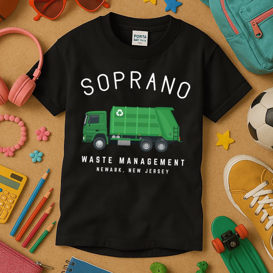 Soprano Waste Management Newark New Jersey Kids T-Shirt