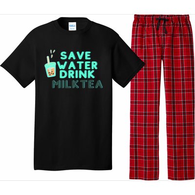 Save Water Milktea Milk Tea Lover Gift Cute Gift Pajama Set