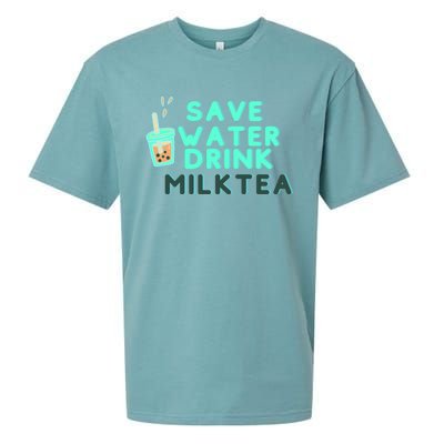 Save Water Milktea Milk Tea Lover Gift Cute Gift Sueded Cloud Jersey T-Shirt