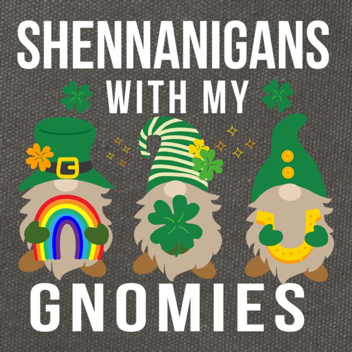 Shenanigans With My Gnomies St PatrickS Day Gnome Gnomies Gift Cotton Canvas Backpack