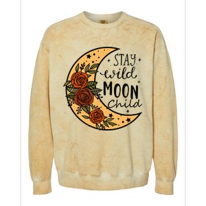 Stay Wild Moon Child Colorblast Crewneck Sweatshirt