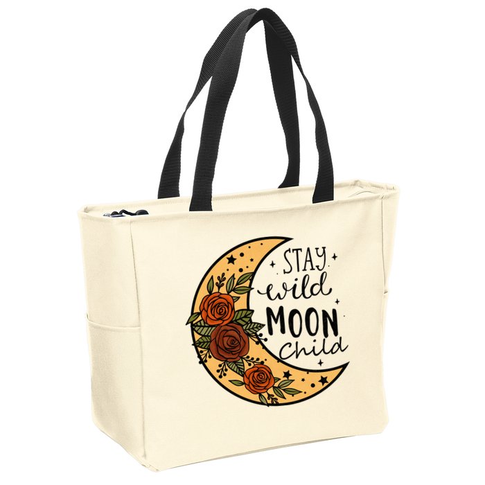 Stay Wild Moon Child Zip Tote Bag