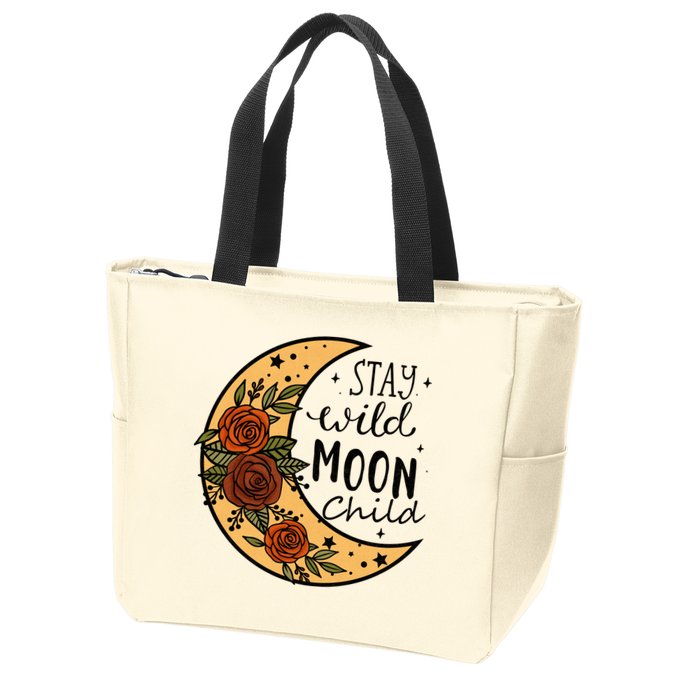 Stay Wild Moon Child Zip Tote Bag