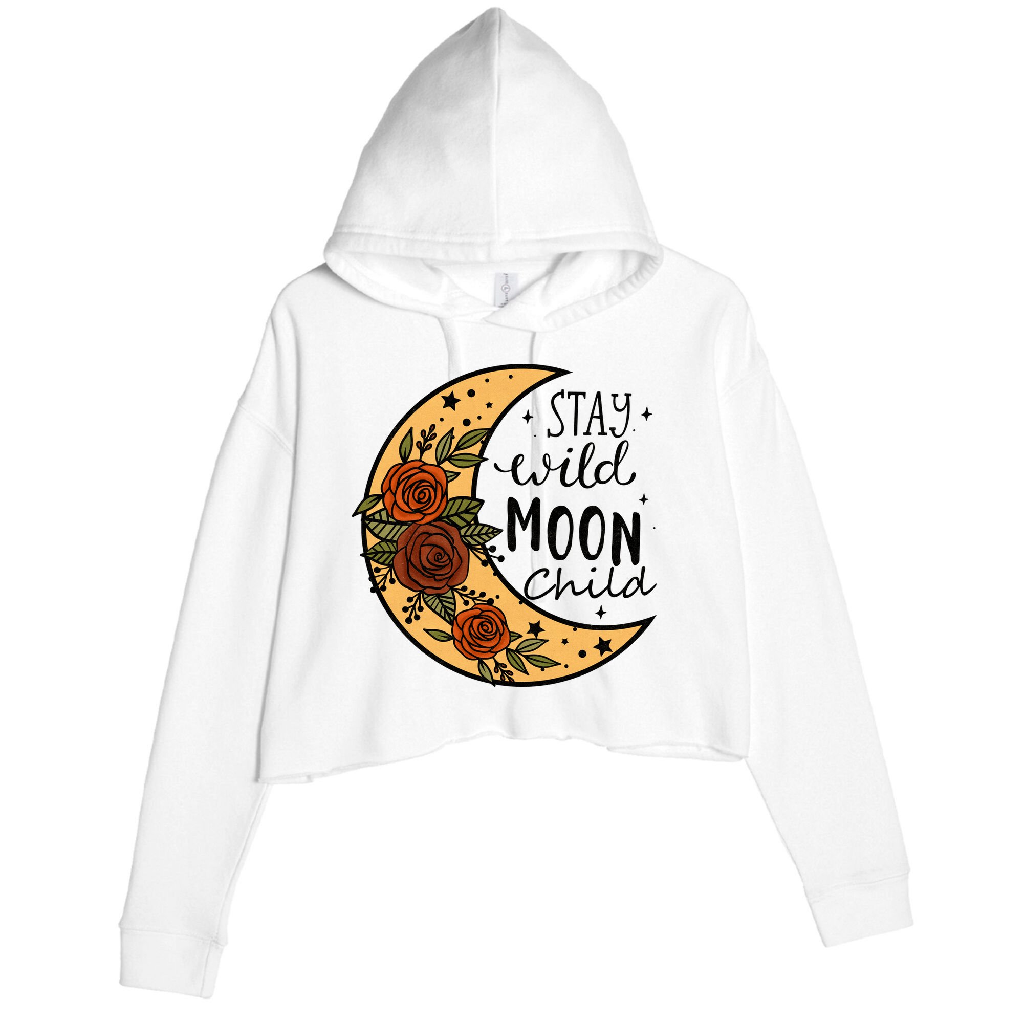 Stay Wild Moon Child Crop Fleece Hoodie
